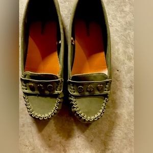 Green Lucky flats
